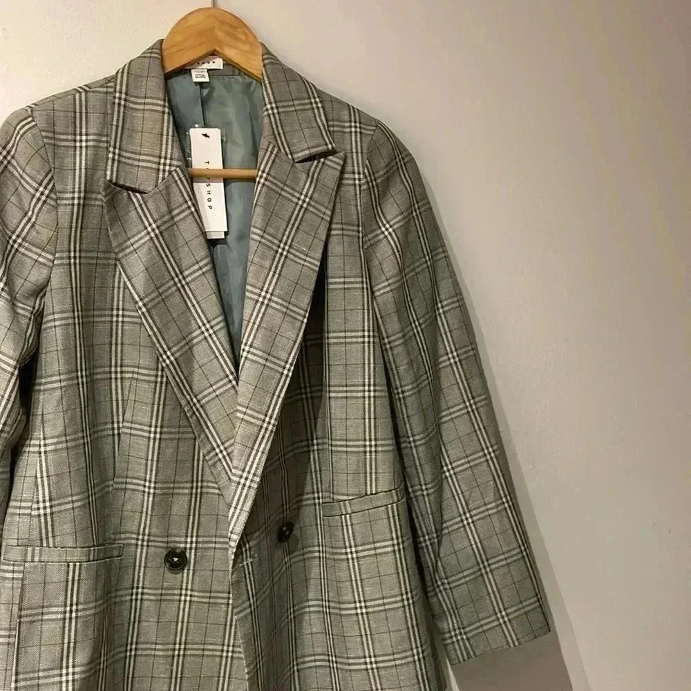 TopShop Plaid Blazer - Picture 6 of 9